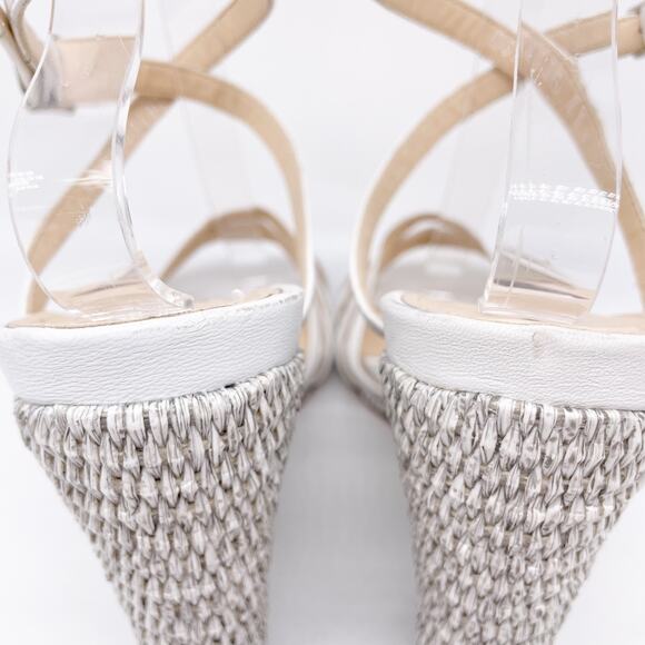 AGL Women's Dora Ankle Strap Wedge Sandal White Plumba Size US 11 EU 41 - Picture 12 of 14